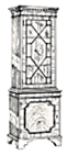 1 DOOR - REGENCY Library Bookcase